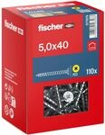 fischer Spanplattenschraube PowerFast II 5,0 x 40 Senkkopf PZ2 gvz 110 ST 
