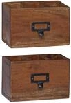vidaXL Bleistiftetui Mehrfarbig 18 x 10 x 12 cm Massives Mahagoni Holz