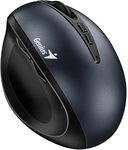 GENIUS Mouse ERGO 8300S Vertikale kabellose Maus, leise, ergonomisch, eisengrau