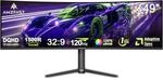 Amzfast 49 Zoll Curved Monitor 120Hz, DQHD(5120x1440), 32:9 Ultrawide PC Bildschirm,