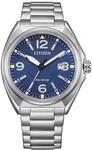 Citizen Herrenuhr Edelstahl, Blau, 40 mm, AW1571-76L | Analog Quartz, Kristallglas,