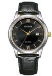 Citizen Eco-Drive Solar Herrenuhr mit schwarzem Kroko Look Lederband