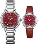 Citizen Damenuhr Edelstahl, Rot, 31.2 mm, EM1090-78X | Analog Quartz, Saphirglas, 5