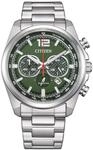 Citizen Herrenuhr Edelstahl, Gr&uuml;n, 41 mm, CA4640-50X | Analog Chronograph,