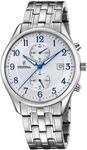 Festina Herrenuhr Analog aus Edelstahl 316l Silberfarben | Quarzwerk, Chronograph,