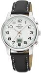 Master Time Funk Quarz Herren Uhr Analog mit digitalem Datum mit Leder Armband