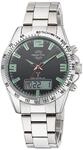 Master Time Funk Quarz Herren Uhr Analog-Digital mit Edelstahl Armband...
