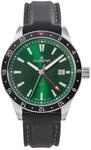 Dugena Herren-Armbanduhr GMT, Quarz, Edelstahl, Saphirglas, Datumsanzeige,