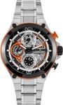 JACQUES LEMANS Analoge Herrenuhr Quarz mit Edelstahlarmband mid-39608, Silber,