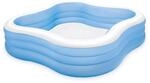 Intex 57495NP - Aufblasbarer Familienpool Quadratisch, Vinyl, Mehrfarbig, 229x229x56