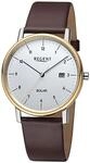 REGENT Herren Solaruhr Analog Lederarmband braun URF1549 Analoguhr