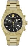 Versace V-Sporty Greca Collection Luxus-Herrenuhr mit einem goldenen Armband mit