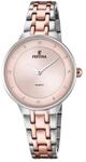 Festina Damenuhr Analog aus Edelstahl 316l Silberfarben | Quarzwerk,
