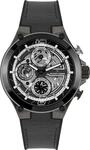 JACQUES LEMANS Analoge Herrenuhr Quarz mit Edelstahlarmband mid-39604, Schwarz,...