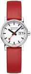 Mondaine Damen Analog Schweizer Quarzwerk Uhr mit Vegan Traubenleder Armband