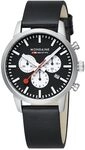 Mondaine Herren Analog Schweizer Quarzwerk Uhr mit Vegan Traubenleder Armband