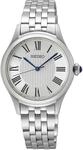Seiko Klassik Armbanduhr f&uuml;r Damen in der Farbe Silber mit Armband aus Edelstahl,