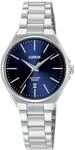 LORUS Damen Analog Quarz Uhr mit Edelstahl Armband,Silber/Blau