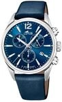 Lotus Herrenuhr Analog aus Edelstahl und Leder Blau | Quarzwerk, Chronograph,