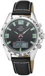 Master Time Funk Quarz Herren Uhr Analog-Digital mit Leder Armband...