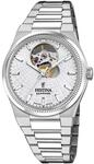 Festina Swiss Made Uhr Automatik Damen aus Edelstahl 316l Silberfarben 