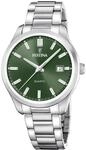 Festina Herrenuhr Analog aus Edelstahl 316l Silberfarben | Quarzwerk, Kalender,
