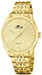 Lotus Herrenuhr Analog aus Edelstahl 316L Goldfarben | Klassisch und Elegant,
