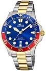 Lotus Watch, Herrenuhr aus Edelstahl mit Einer Gr&ouml;&szlig;e von 45mm und einem blauen