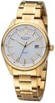 REGENT Solaruhr Edelstahl IPG vergoldert 40mm Metallband F-1542