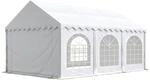 Festzelt Partyzelt 4x6 m Premium, hochwertige PVC Plane 750 N in wei&szlig; 100%