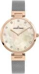JACQUES LEMANS Analoge Damenuhr Quarz mit Edelstahlarmband Mid-39640, Silber