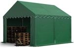 TOOLPORT Lagerzelt 3x4 m Industriezelt Unterstand PVC Plane 750 N dunkelgr&uuml;n