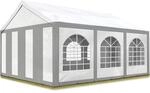 TOOLPORT Hochwertiges Partyzelt 4x6 m Pavillon Zelt PE Plane 450 N Gartenzelt