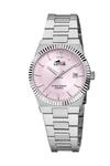 Lotus Damen Uhr Analog aus Edelstahl 316L Silber - Quarzwerk - Mineralglas