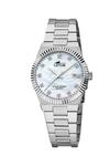 Lotus Damen Uhr Analog aus Edelstahl 316L Silber - Quarzwerk - Mineralglas