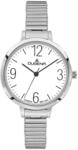 Dugena Damen-Armbanduhr 4461094 Fiona, Quarz, wei&szlig;es Zifferblatt, Edelstahl,