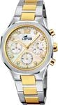 Lotus Damenuhr Analog aus Edelstahl 316l Multi | Quarzwerk Chronograph,