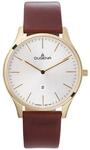 DUGENA Herren-Armbanduhr, 4461052, Plano, Quarz, silbernes Zifferblatt,