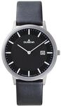 DUGENA Herren-Armbanduhr, 4461058, Berlin, Quarz, schwarzes Zifferblatt,