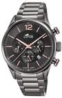 Lotus Herren Analog Uhr Edelstahl 316L Schwarz - Quarz - Chronograph - Kalender -
