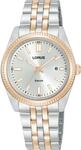 LORUS Damen Analog Quarz Uhr mit Edelstahl Armband,Silber/Blau