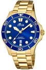 Lotus Herrenuhr Analog aus Edelstahl 316l Goldfarben | Quarzwerk, Kalender,
