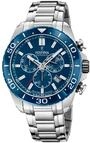 Festina Swiss Made Herrenuhr Analog Edelstahl 316L Silber - Quarz Chronograph, Datum