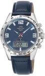 Master Time Funk Quarz Herren Uhr Analog-Digital mit Leder Armband...