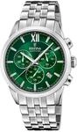 Festina Swiss Made Herrenuhr Analog Edelstahl 316L Silber - Quarz Chronograph, Datum