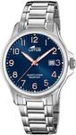 Lotus Herrenuhr Analog aus Edelstahl 316l Silberfarben | Quarzwerk, Kalender,