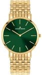 JACQUES LEMANS Damenuhr Nizza Goldfarben/Gr&uuml;n 1-2172N