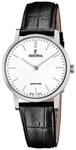 Festina Swiss Made Damenuhr Analog aus Leder Schwarz | Quarzwerk, Robustes
