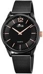 Lotus Herrenuhr Analog aus Edelstahl 316l Schwarz | Quarzwerk,...