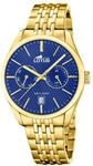 Lotus Herrenuhr Analog aus Edelstahl 316L Goldfarben- Multifunktion | Kalender,